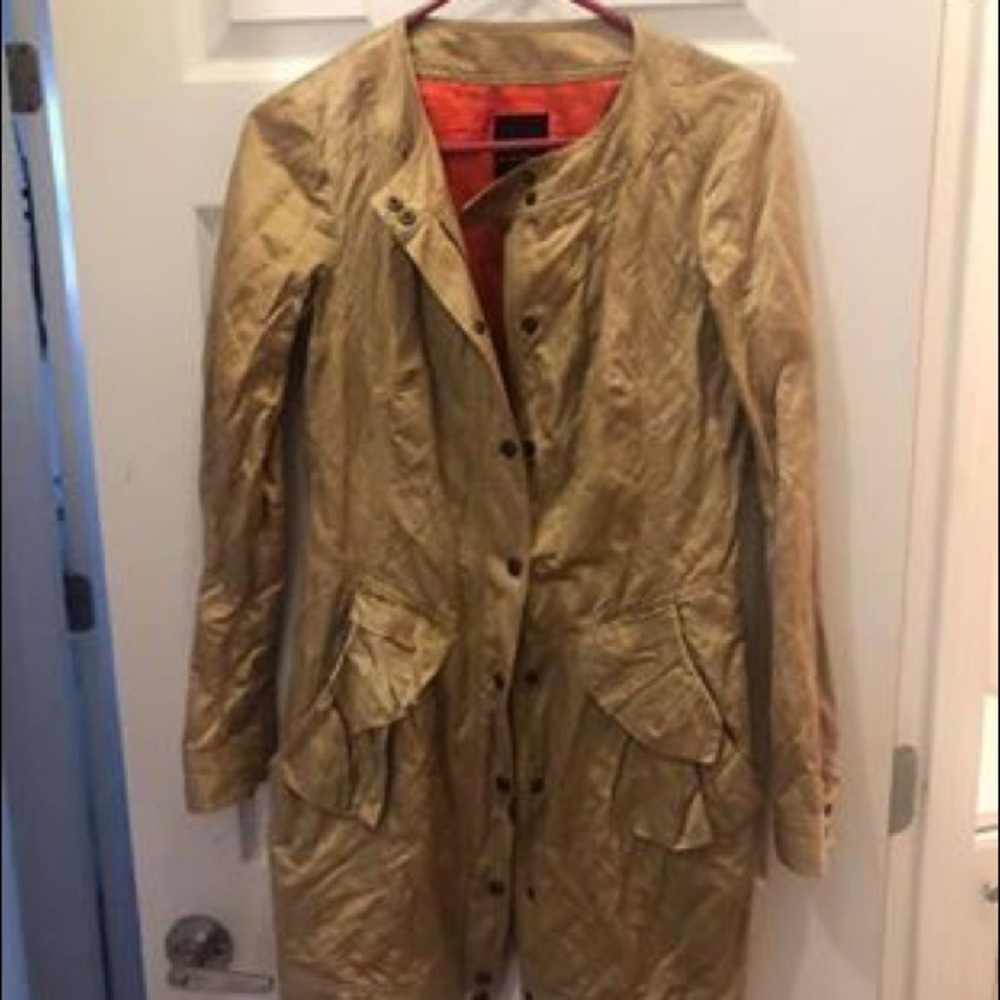 Nanette Lepore Gold Rain Jacket
